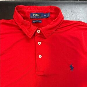 Polo by Ralph Lauren Performance Red Men's Polo Shirt- Large